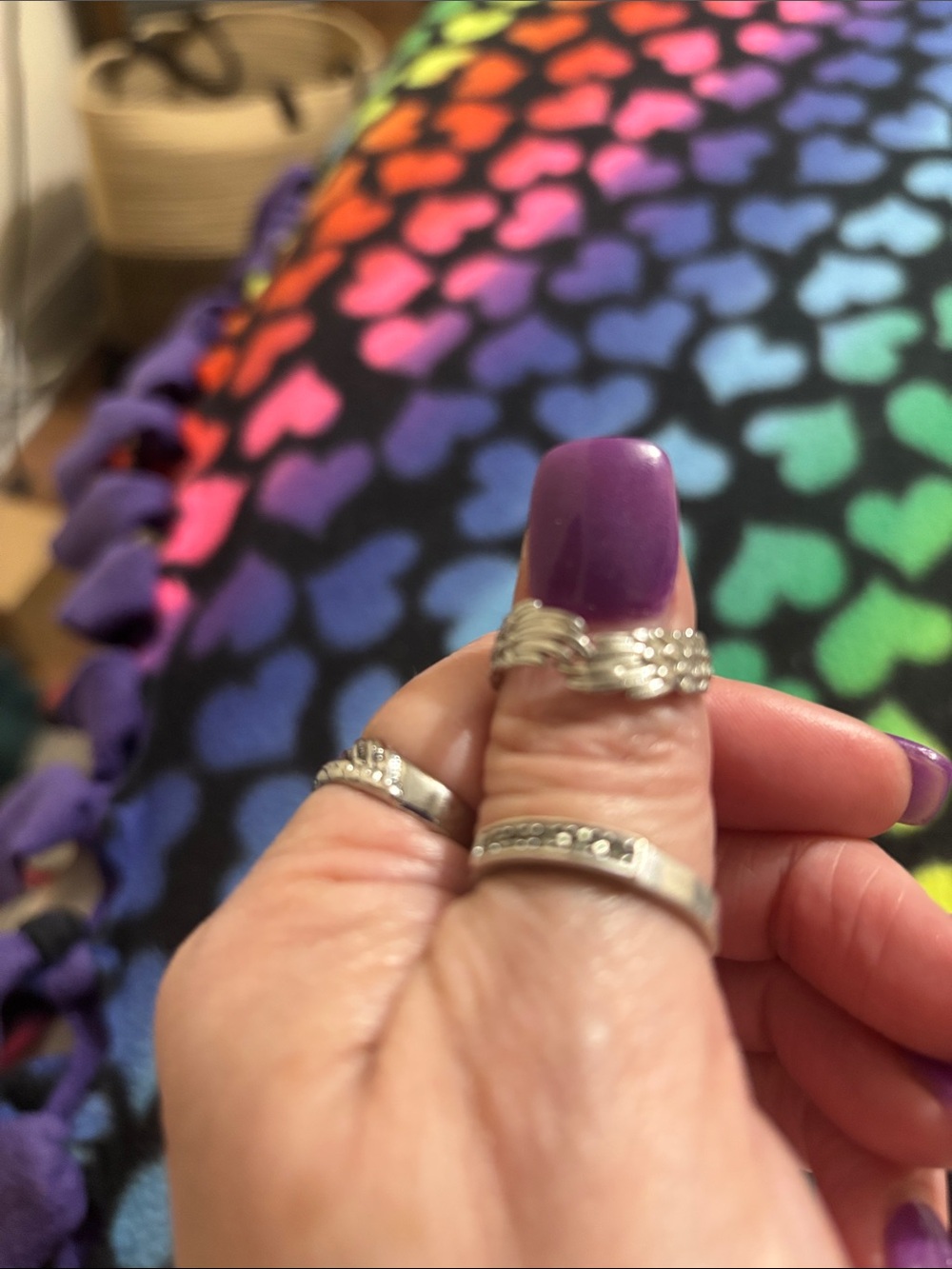 Sterling silver angel wing ring